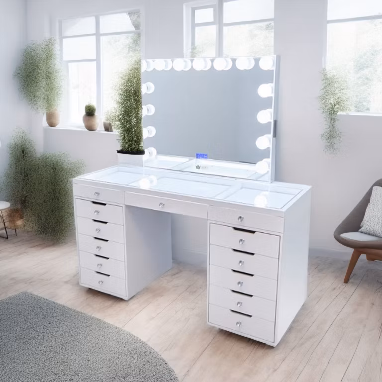 Salon Beauty Equipment Makeup Mirror Vanity with Lights Bedroom Furniture
