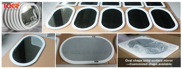 Custom Solid Surface Stone Frame Bathroom LED Mirror with Deforgger