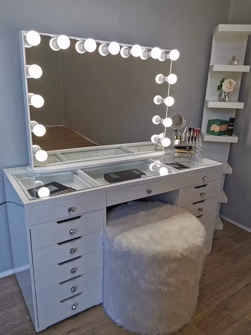Salon Beauty Equipment Makeup Mirror Vanity with Lights Bedroom Furniture
