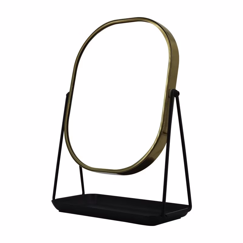 Top Sale Round Shape Design Black Vanity Makeup Mirror