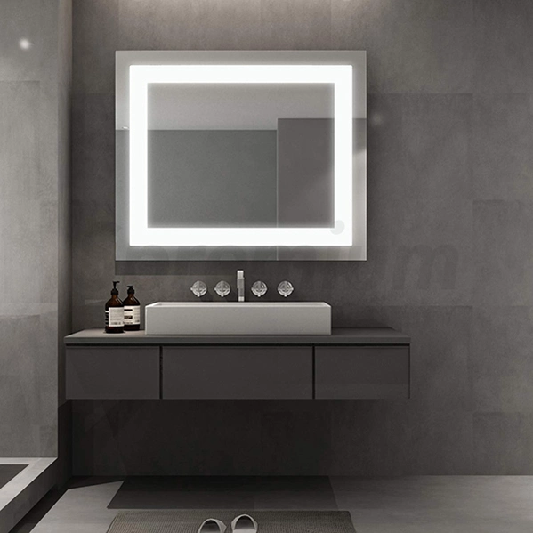 CE ETL UL Rectangle Shape Espejos Fogless Glass Styling Mirror Hotel Room Full Length Dressing Frameless Smart LED Bathroom Wall Vanity Mirrors with Light