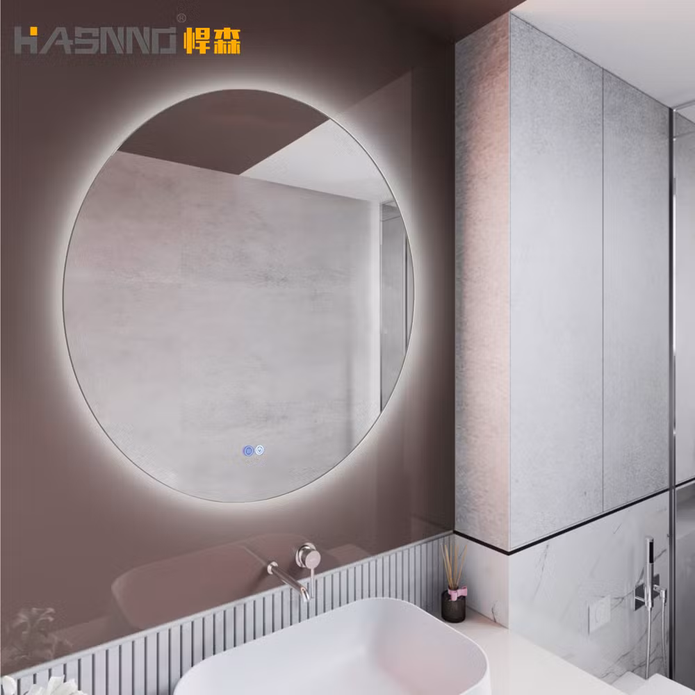 60cm Round Back Lit LED Lighted Bathroom Wall Mirror Thickness 35mm Circular No Edge Frameless LED Mirror