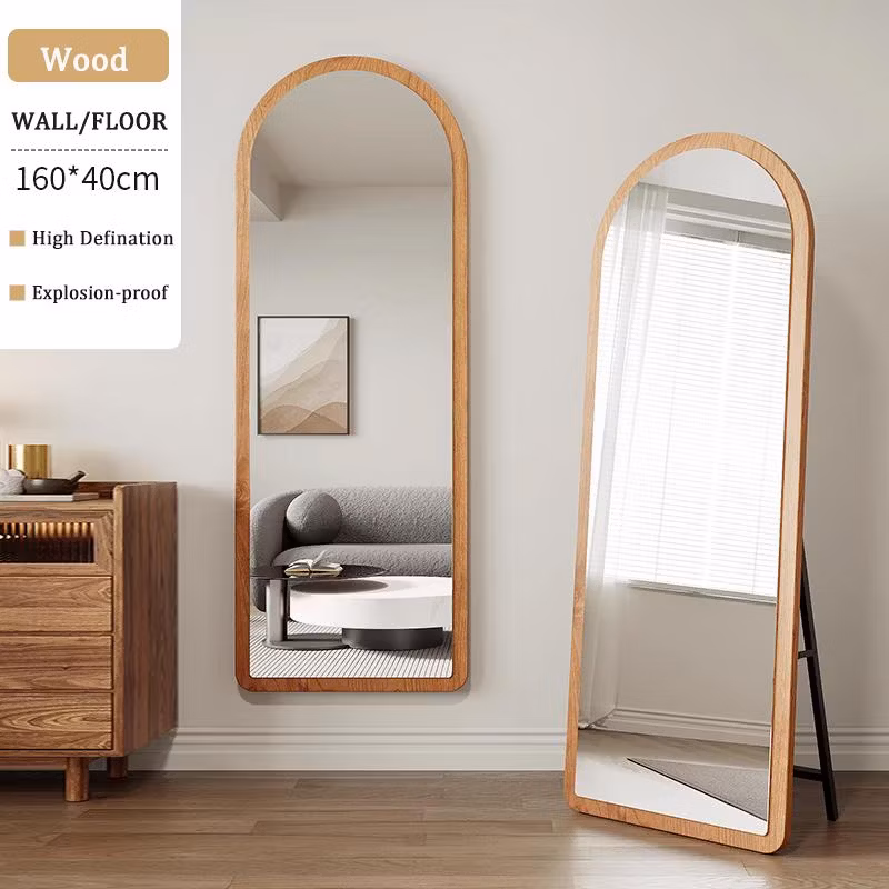 Wood Frame Big Full Length Wall Mounted Mirror Independent Standing Dressing Mirror with MDF Frame