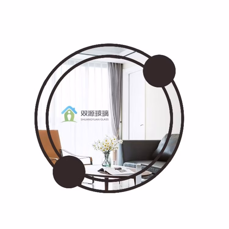 Decorative Metal Framed Wall Mirror Modern Special Shape Wall Hanging Decor Mirror
