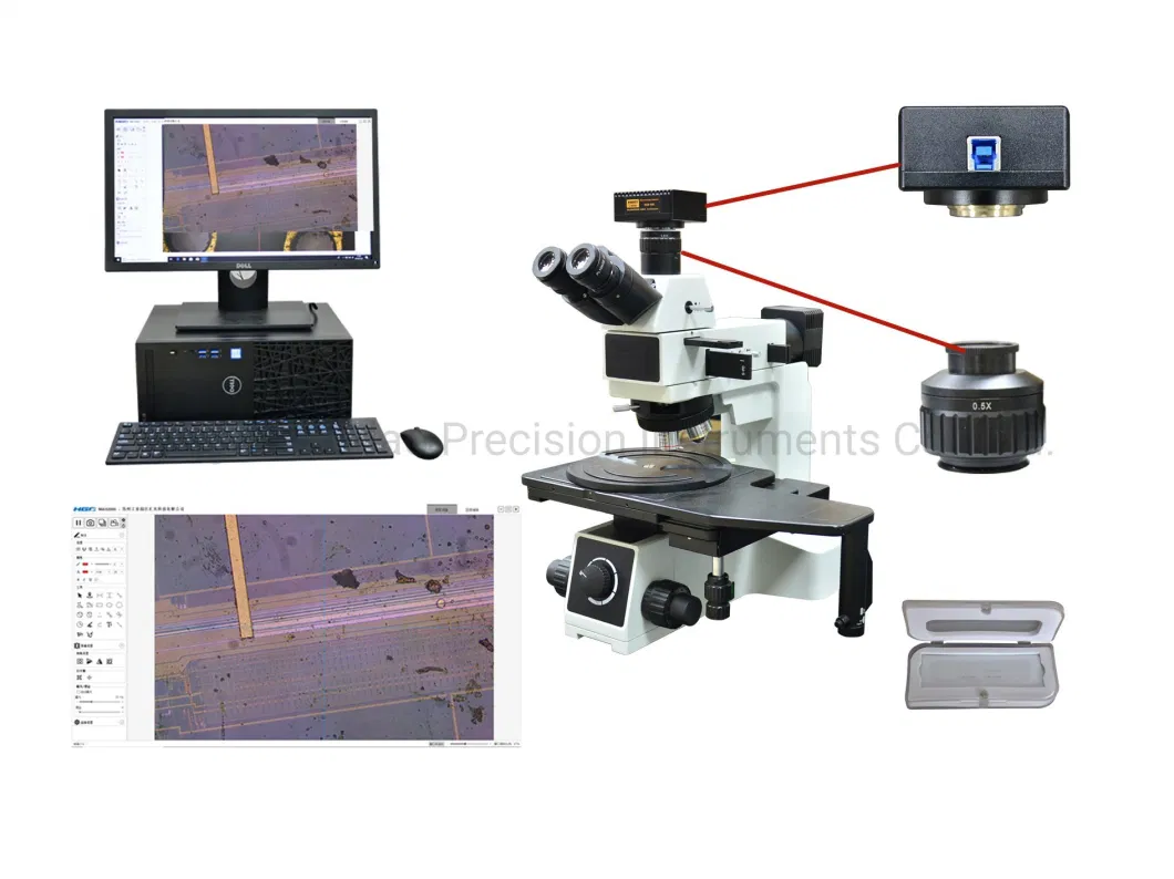 1000X Metallurgical Microscope Intc-LV11 Upright for Metal Structure Observation with USB Camera