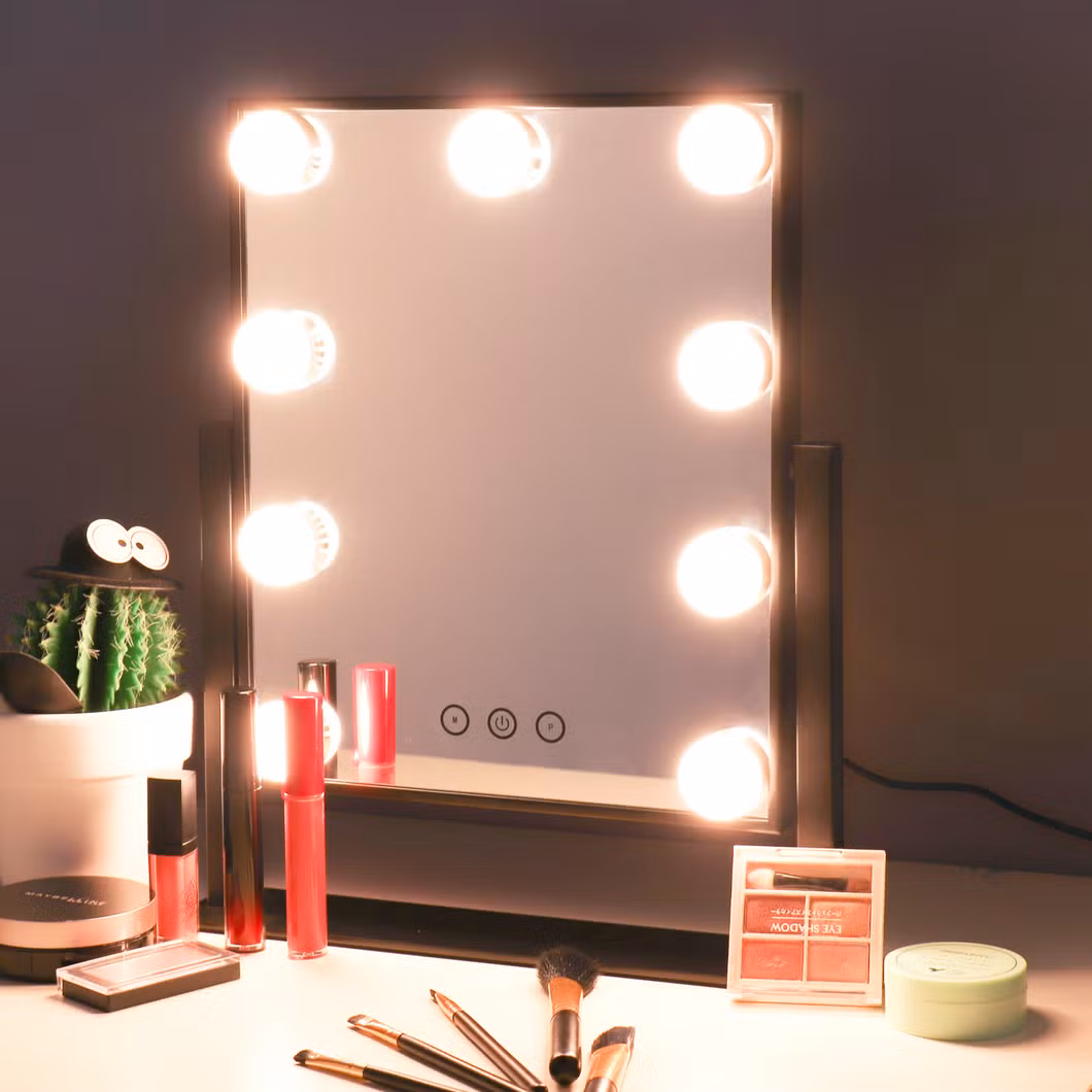 Salon Beauty Vanity Makeup Mirror with LED Light Standing Cosmetic Hollywood Fancy Mirrors