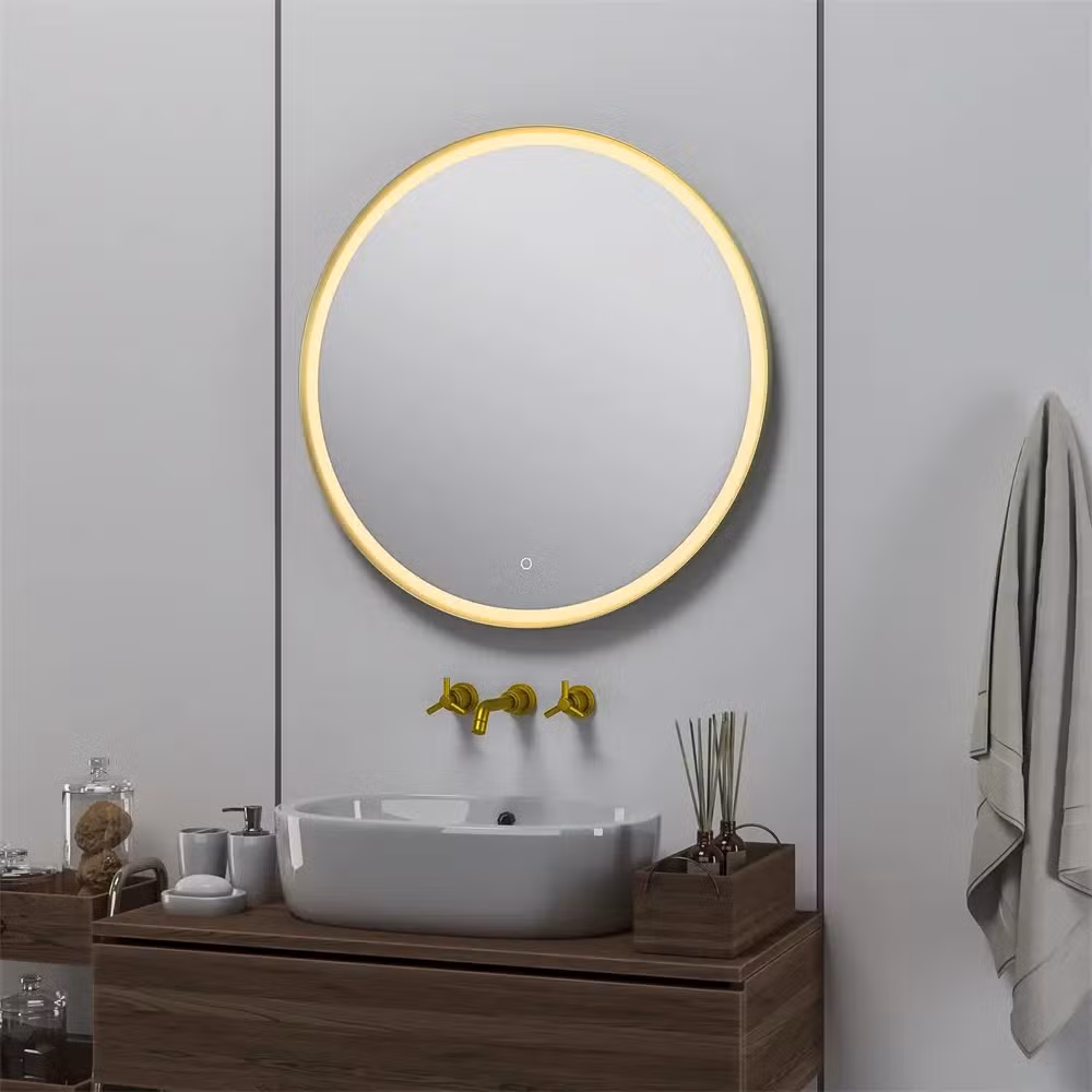 Hot Sale Hotel Design Wholesale LED Bathroom Manufacturer Makeup Vanity Dressing Mirror Bath LED Illuminated Mirror