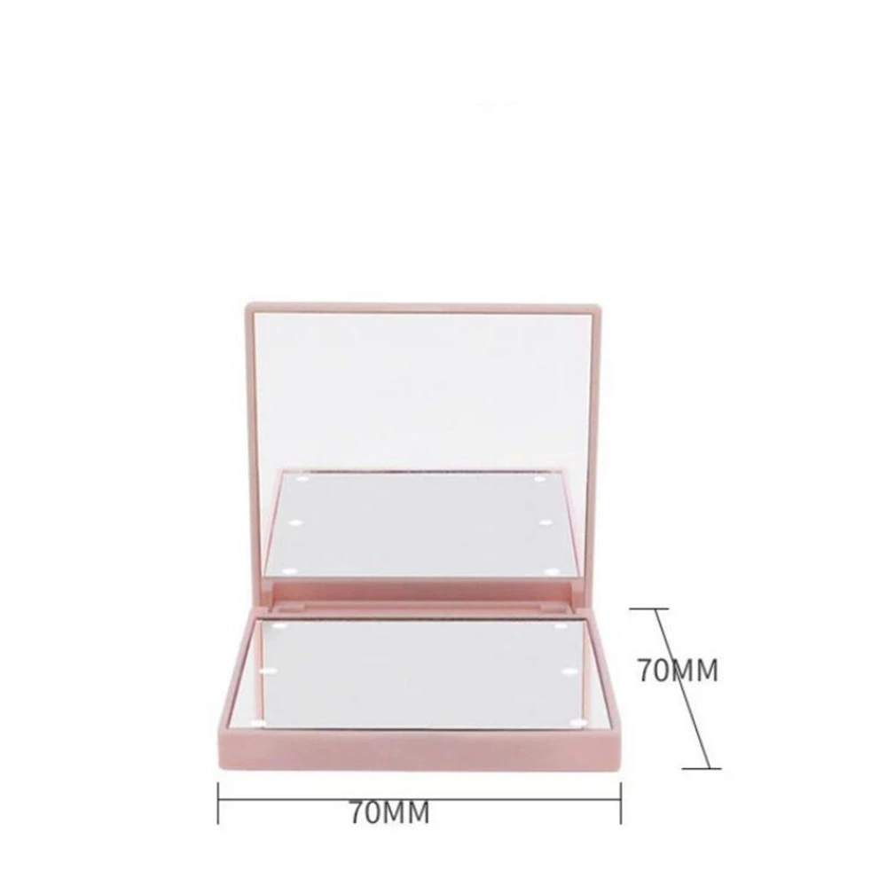 LED Plastic Folding Portable Pocket Makeup Cosmetic Mirror