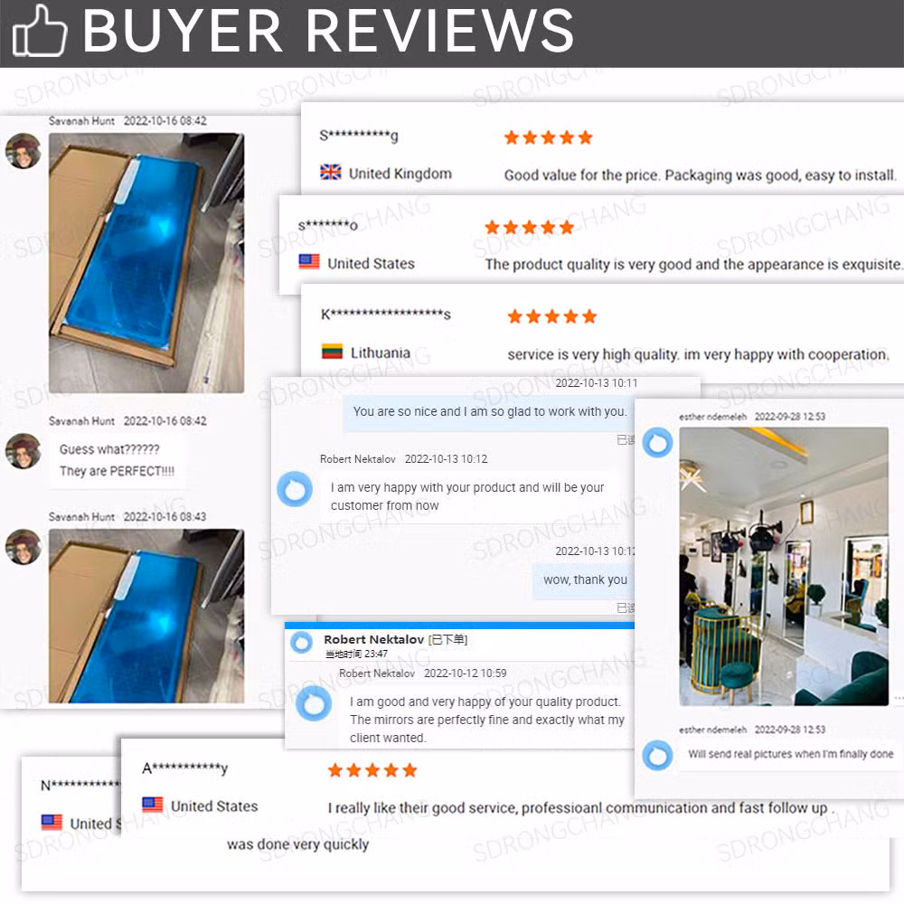 Hotel Blue-Tooth Home Rectangle Magnifying Silver Mirror with LED Light
