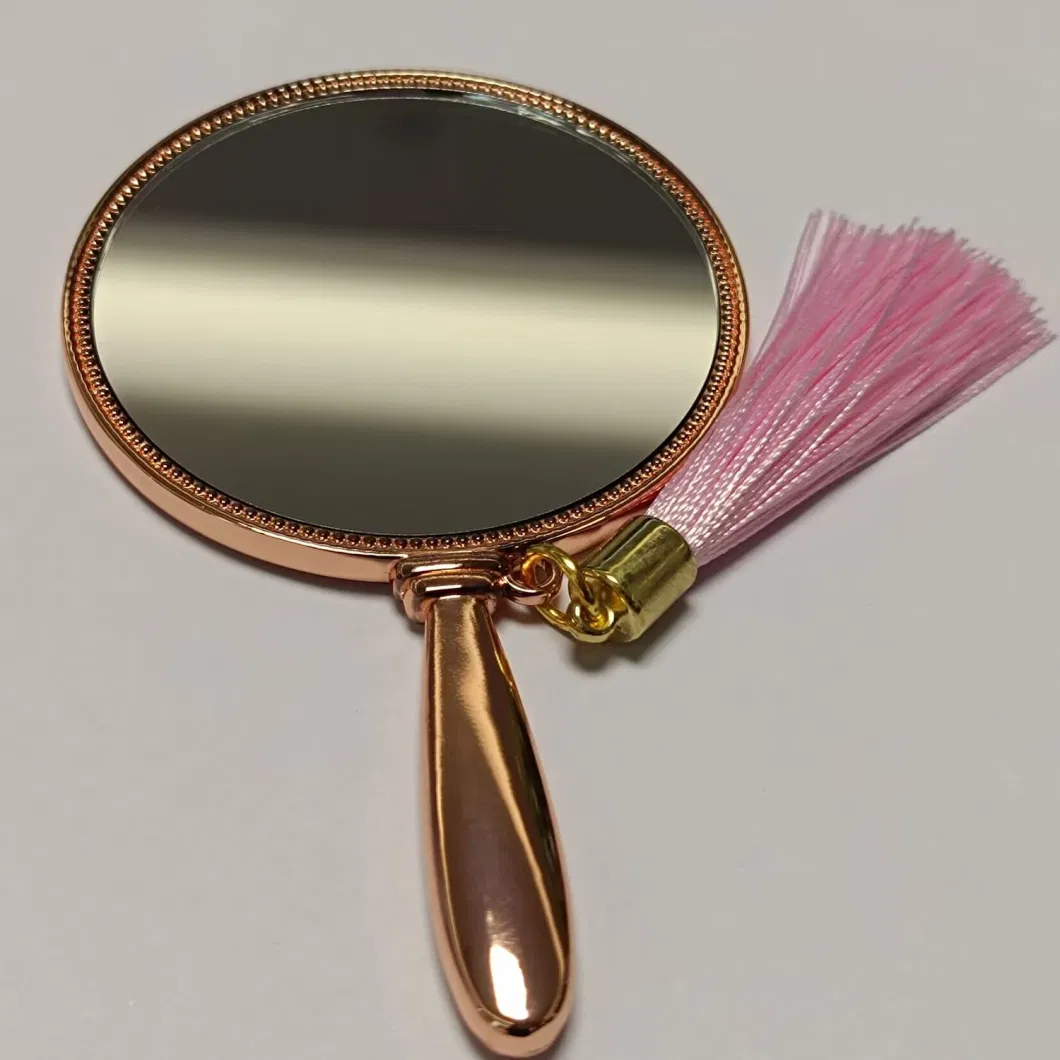 Modern Makeup Mirrors Round Custom Design Shape Color Sublimation Blank Zinc Alloy Small Portable Metal Cosmetic Makeup Mirror