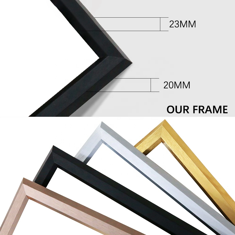 Aluminium Alloy Frame Silver Rectangle Wall Mount Standing Mirror Floor Mirror