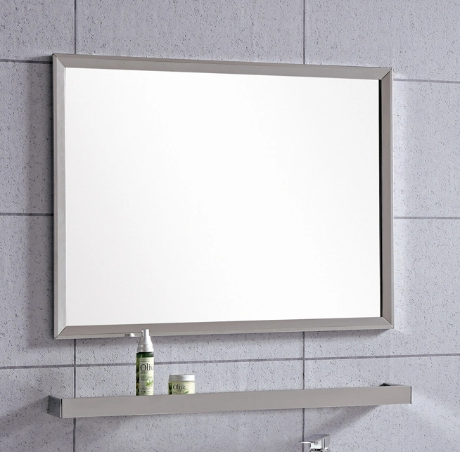 Home Decoration Wall Mounted Black Metal Framed Bathroom Mirror Bath Mirror