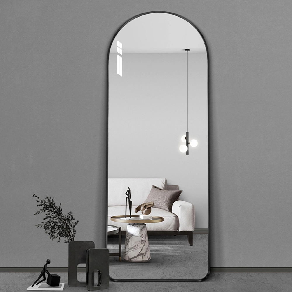 Dressing Metal Frame Floor Standing Decorative Arch Wall Mirror Full Length Mirror