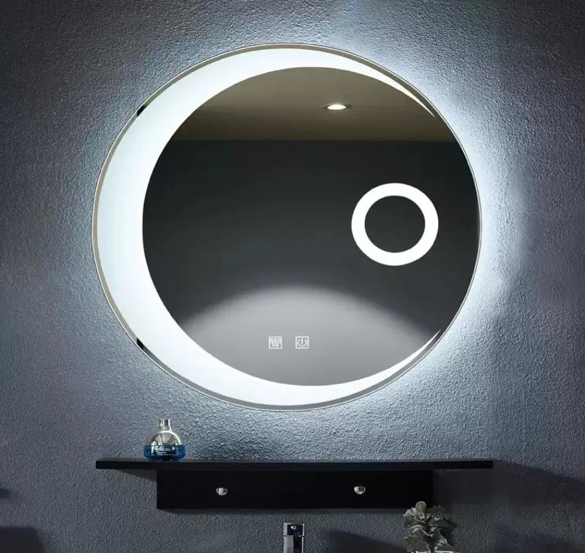 Jh Glass Smart Round Lighted Mirror Wall Decorative Mirror with Different Size