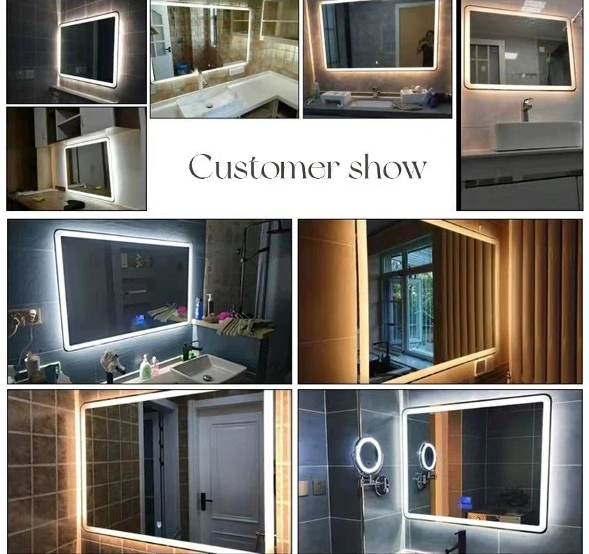 LED Intelligent Light-Emitting Bathroom Mirror with Three Touch Switch