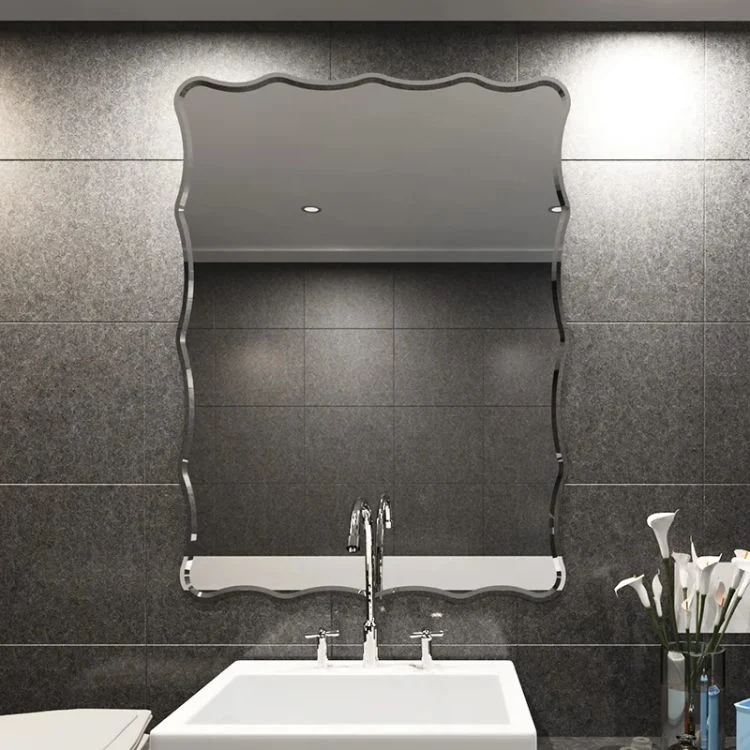 Hotel Bathroom Wholesale Modern Frameless Irregular Wall Mounted Mirror Decorative Mirror