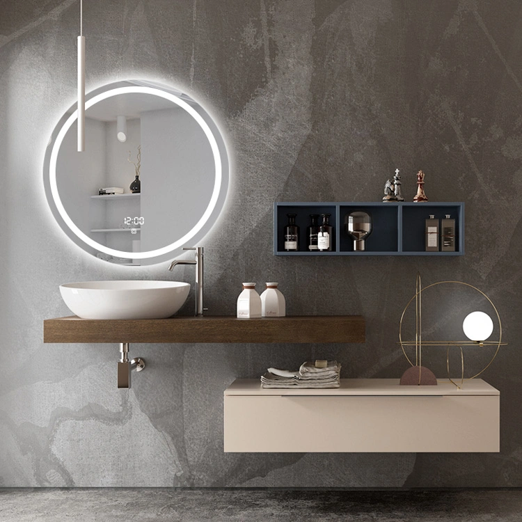 Smart LED Mirror Metal Frame Circle Mounted Bathroom Mirrors