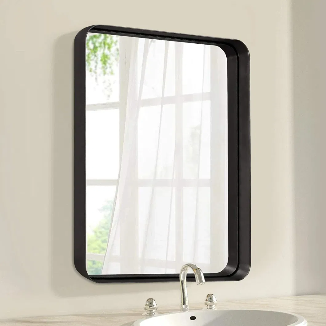 Home Decor Frame Mirror Aluminum Wall Mirror Horizontal/Vertical Bathroom Furniture Beveled Rectangle Mirror Salon Furniture