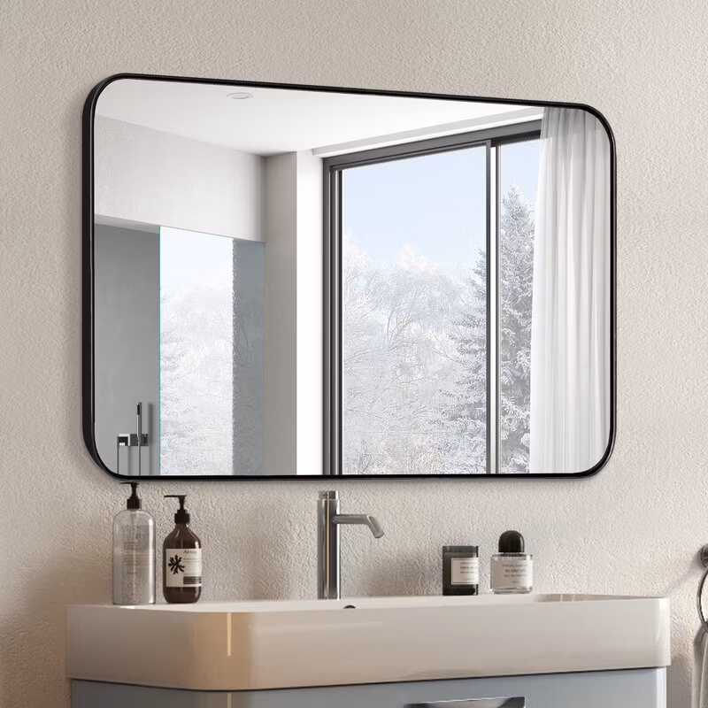 Decorative Vintage Home Decoration Oval Wall Mirror with PS Frame for Bedroom Dining Room