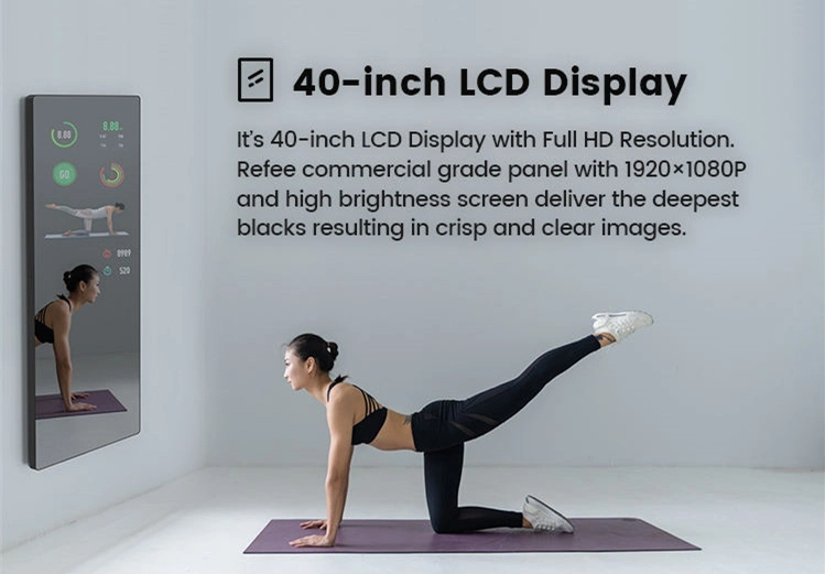 Advertising LCD Smart Touch Digital Signage Gym Home Intelligent Body Motion Senor Magic Fitness Mirror