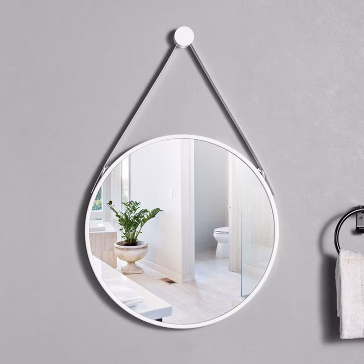 OEM Bathroom Furniture Black Aluminium Framed LED Mirror Backlit Light