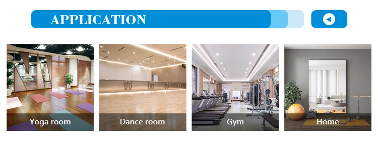 Custom Yoga Dance Studio Gym Wall Safety Covering Film Mirrors