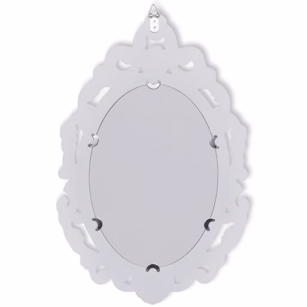 Bedroom White Wall Makeup Mirror Dressing Table Mirror Set with Great Painting