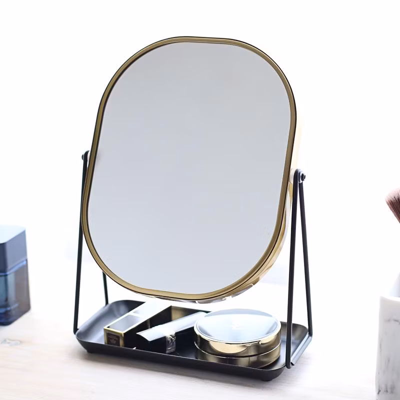 Top Sale Round Shape Design Black Vanity Makeup Mirror