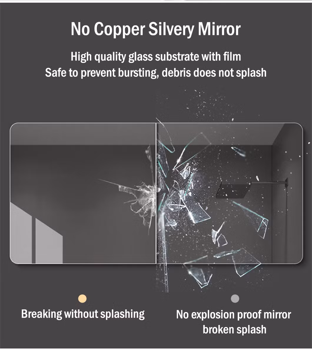 Modern Frameless Large Rectangle Vanity Mirrors for Hotel Home Decor Wall Glass Bathroom Mirror
