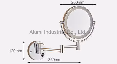 Bathroomwall-Mounted Double Sided Magnifying Mirror with LED Light