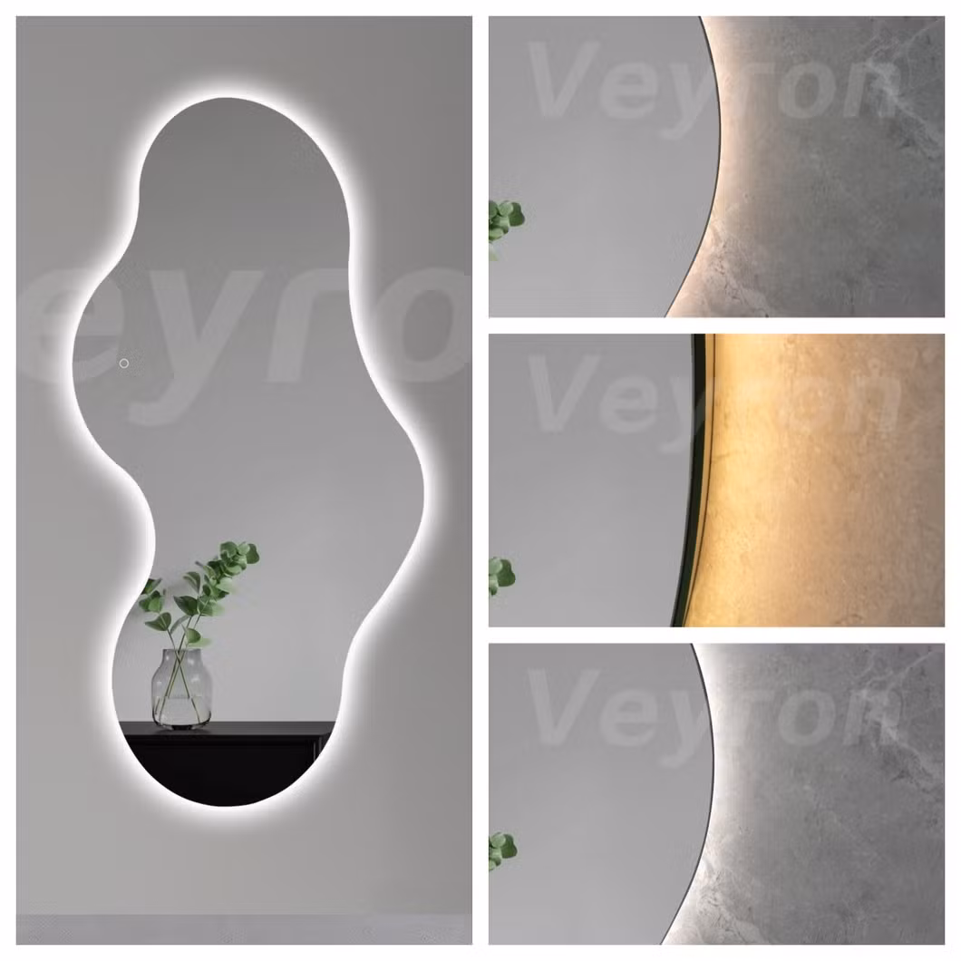 Magnifying Wall-Mounted Bathroom LED Backlit Lighted Mirror