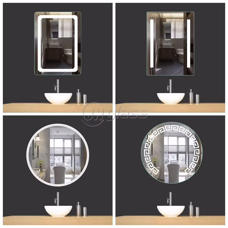 Wall Mounted Round Mirror Modern Decorative Framed Mirror Black Golden Color for Home Decor