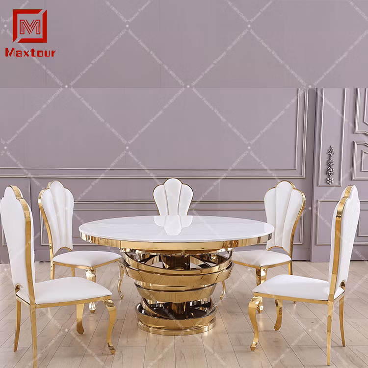 New Modern Stainless Steel Tornado Shape Table Base Dining Table