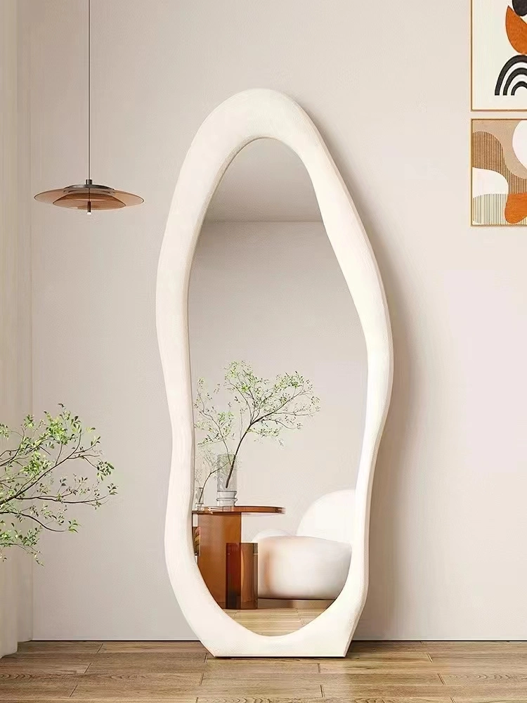 Soft Framed Floor Standing Wave Mirror Customized Mirror for Home Use