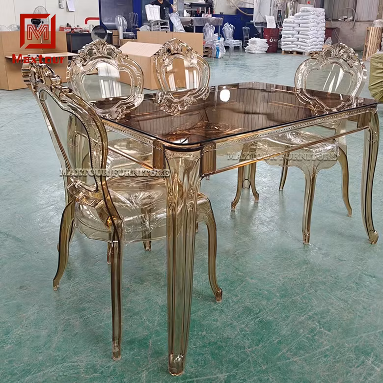 Modern PC Acrylic Glass Wedding Tables Event Furniture for Wedding Party Hall Banquet Events &amp; Parties