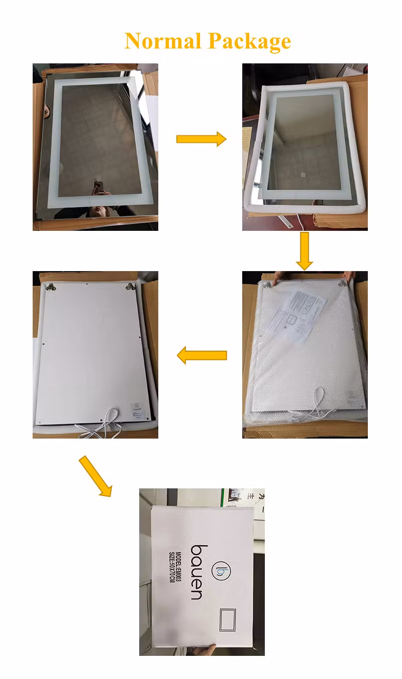 Wholesale Metal Aluminium Wall Mounted Glass Mirror Makeup Round Decorative Bathroom Mirror
