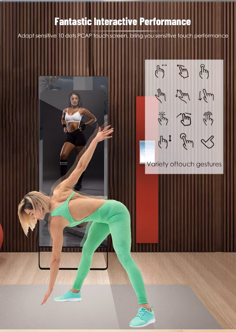 Magic Exercise Mirror Workout Touch Screen Mirror Smart Fitness Mirror