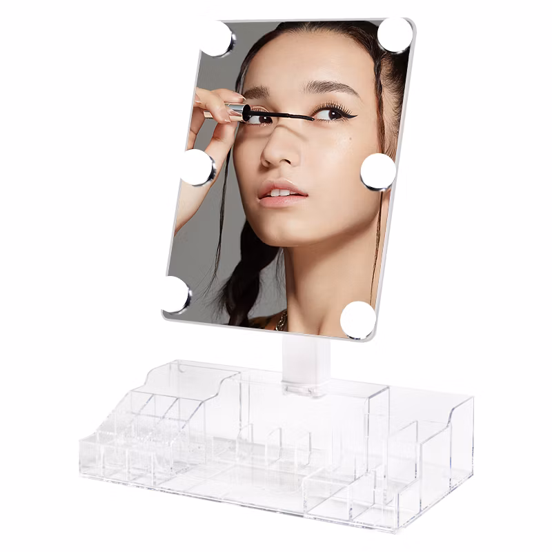 Personalized USB Rechargeable Rotatable LED Makeup Hollywood Mirror