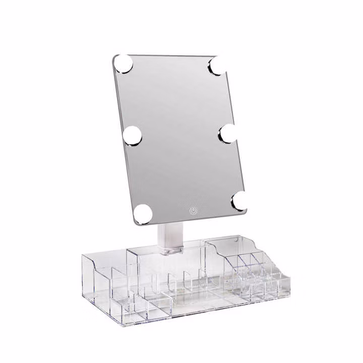 Personalized USB Rechargeable Rotatable LED Makeup Hollywood Mirror