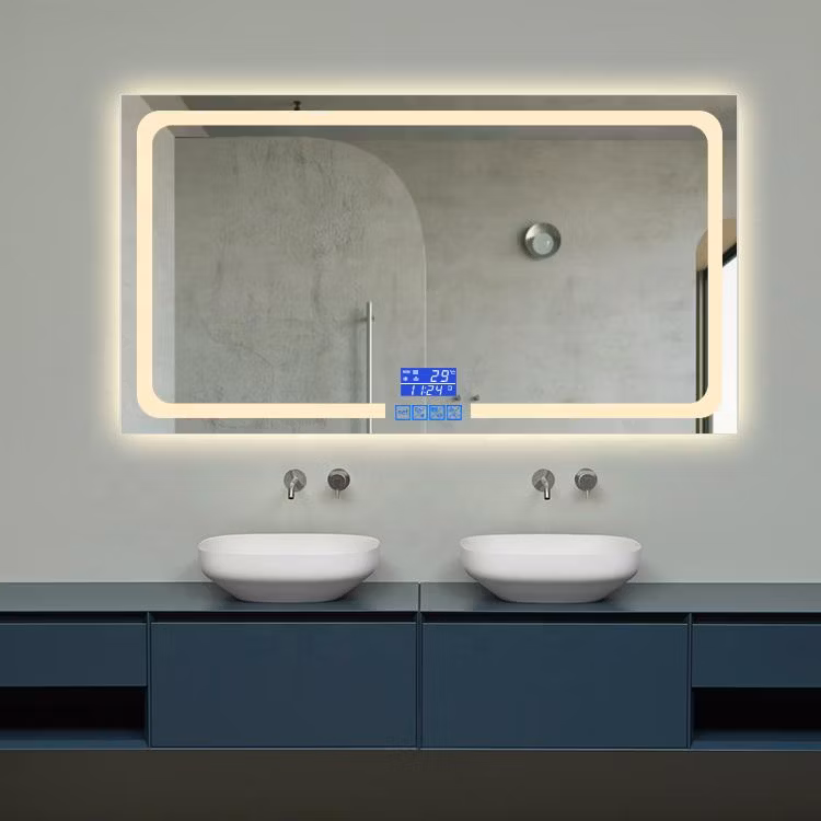 Anti-Fog Modern Wall Hanging Make up LED Smart Mirror for Dressing Table and Bathroom Use