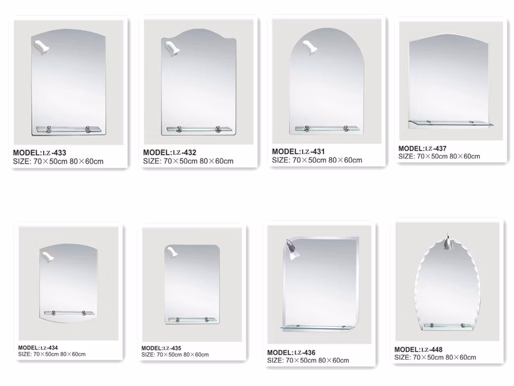 High Quality New Design with Shelf Lighted Cosmetic Bathroom Mirror