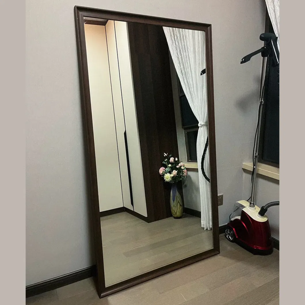 Full Length Mirror Floor Mirror with Standing Holder Bedroom/Locker Room Standing/Hanging Mirror Dressing Mirror Wall-Mounted Mirror (Wooden Frame)