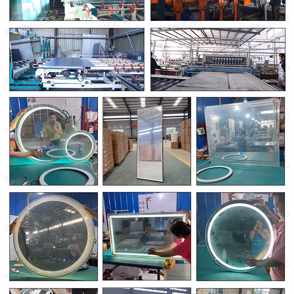 Rongchang D600/700/800/900mm Makeup Customized Round Wall Anti-Fog Frameless LED Lighting Bathroom Mirror