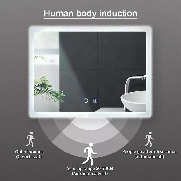 2023 Backlit Intelligent LED Mirror Vanity Decoration Touch Screen Bathroom Mirror LED Mirror