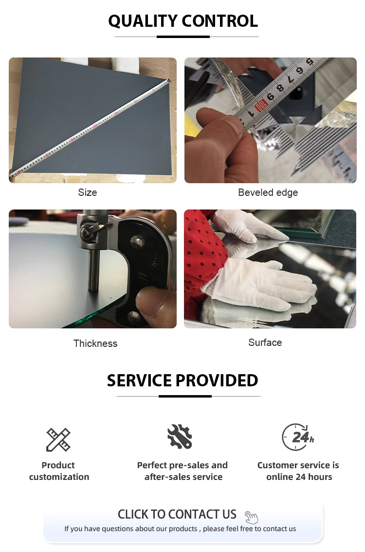 Jinghu Large Size Frameless Wall Mounted Round Aluminum Silver Beveled Mirror