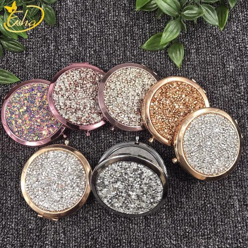 Beauty Mini Small Personal Bag Makeup Pocket Compact Cosmetic Mirror Folding Portable Travel OEM