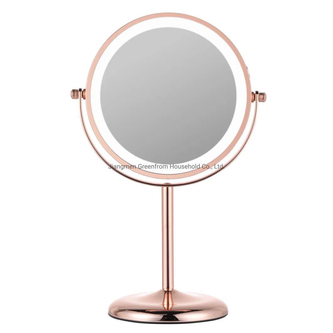 Tabletop Vanity Mirror Makeup Cosmetics Double Sides LED Mirror Gmd740