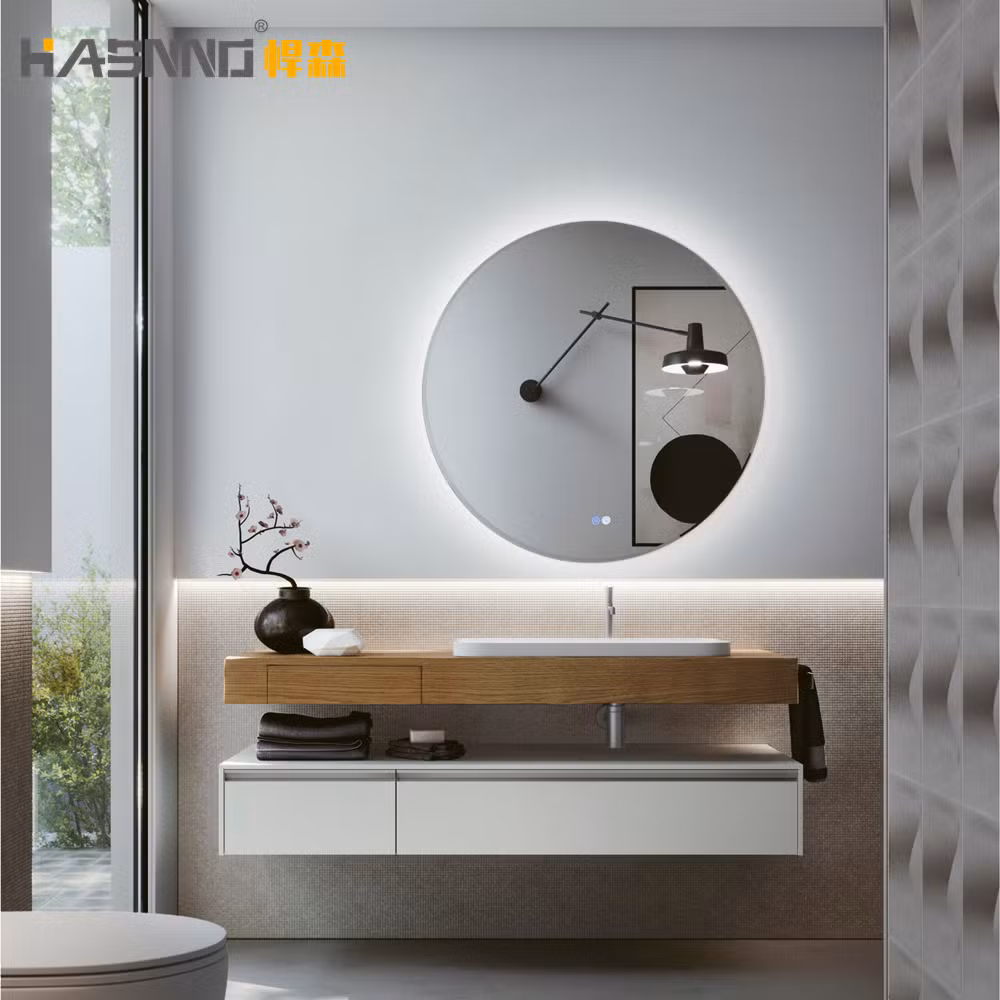 60cm Round Back Lit LED Lighted Bathroom Wall Mirror Thickness 35mm Circular No Edge Frameless LED Mirror