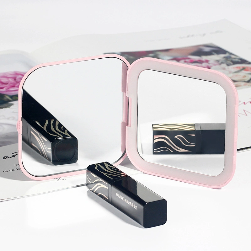 Pocket Compact Makeup Mirror LED Mini Travel Magnifying Portable Cosmetic Purse Mirror