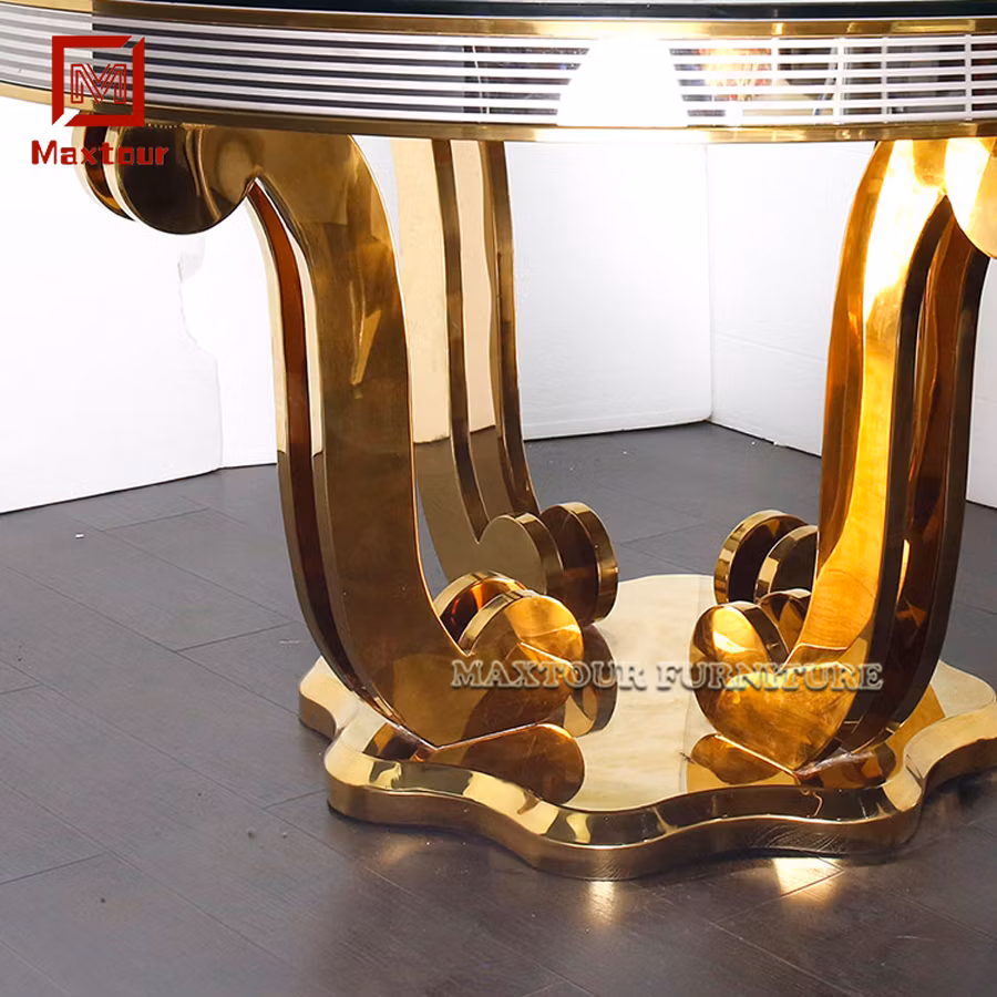 Modern Luxury Italian Ceramic Marble Dining Table Wedding Center Table for Villa Hotel